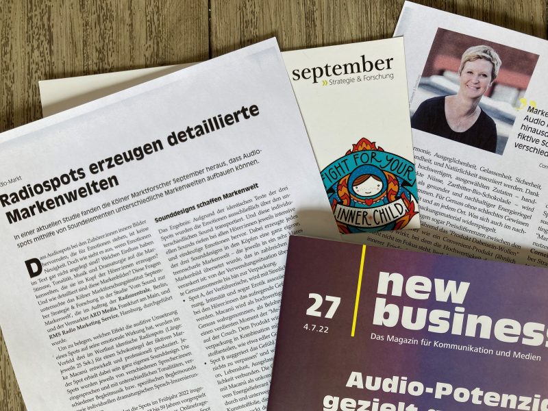 september-Radiostudio zu den Potenzialen von Audio in new business