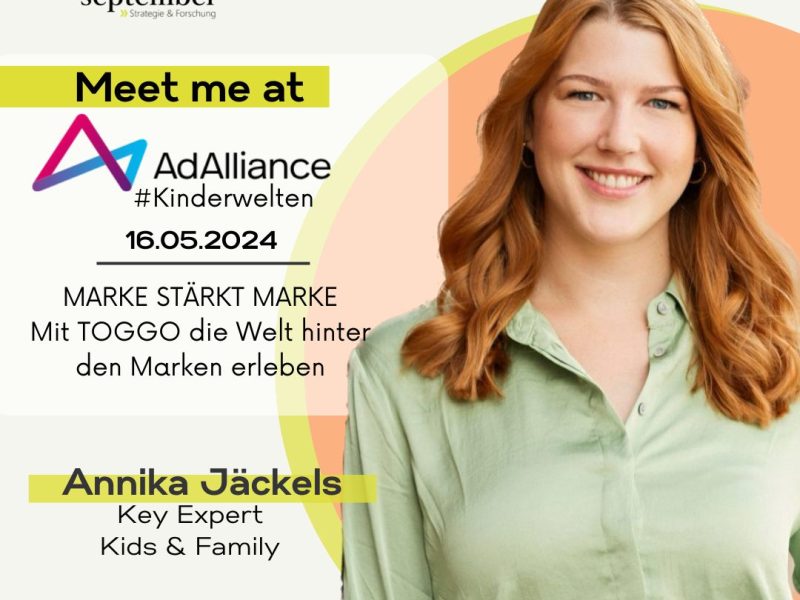 Annika Jäckels zeigt bei der Fachtagung Kinderwelten von Ad Alliance am Beispiel von TOGGO, wie Marken andere Marken stärken.