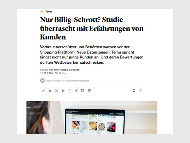 Das Phänomen Temu, erklärt von Markus Küppers im Handelsblatt Das Phänomen Temu, erklärt von Markus Küppers im Handelsblatt