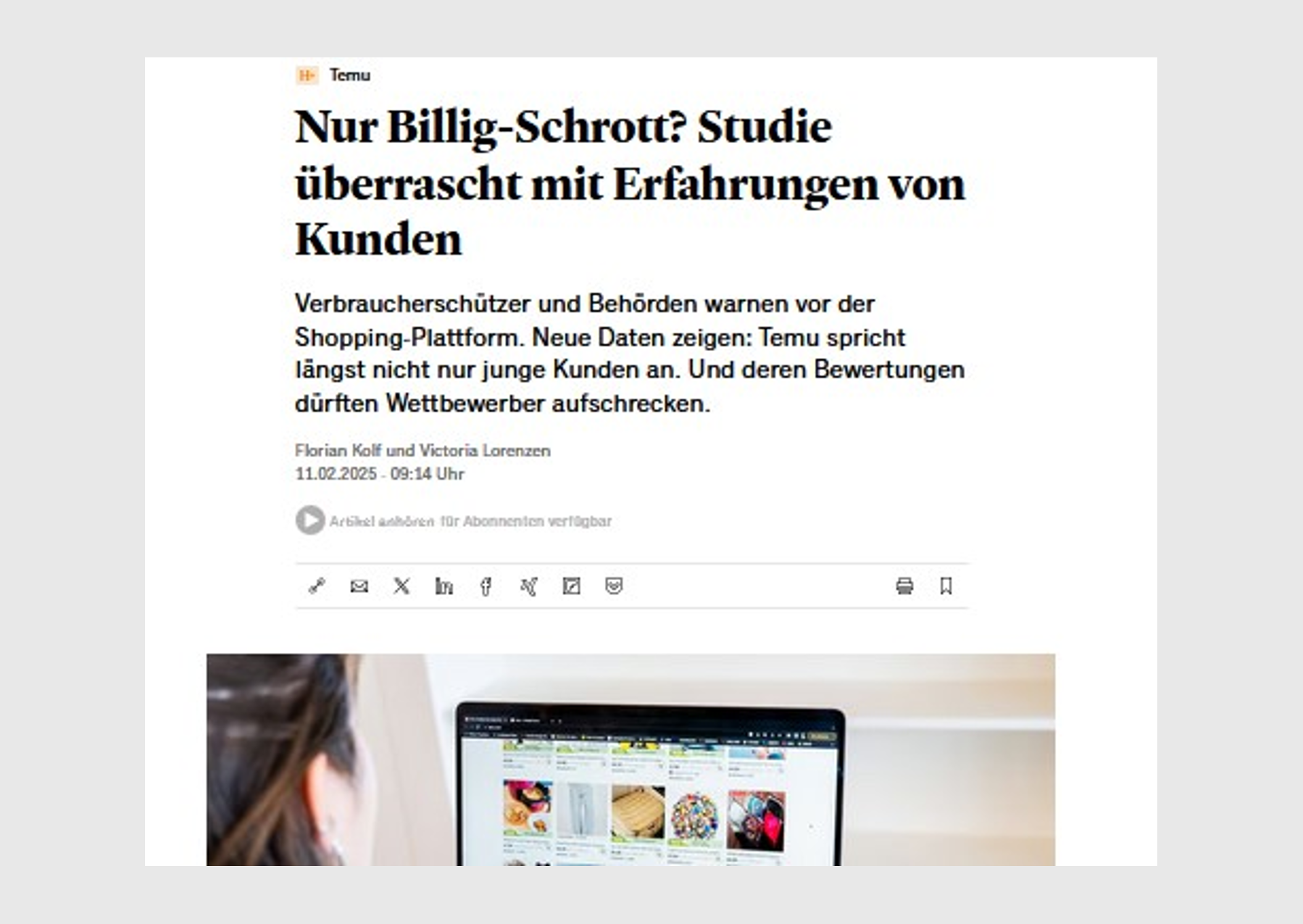 Das Phänomen Temu, erklärt von Markus Küppers im Handelsblatt Das Phänomen Temu, erklärt von Markus Küppers im Handelsblatt