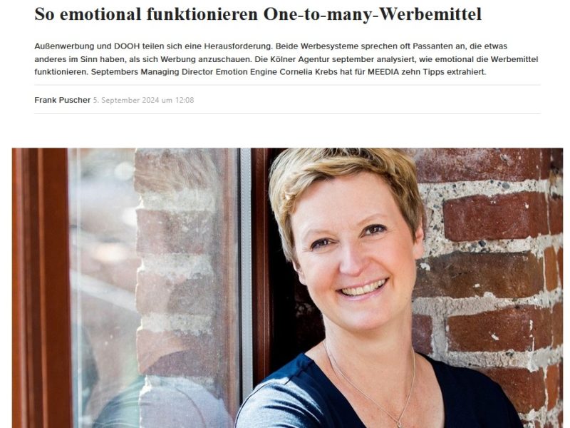 Wie bekomme ich die Aufmerksamkeit vorbeihastender Menschen? Cornelia Krebs hat für Media zehn Tipps für wirkungsvolle Out of Home-Werbung zusammengestellt Wie bekomme ich die Aufmerksamkeit vorbeihastender Menschen? Cornelia Krebs hat für Media zehn Tipps für wirkungsvolle Out of Home-Werbung zusammengestellt