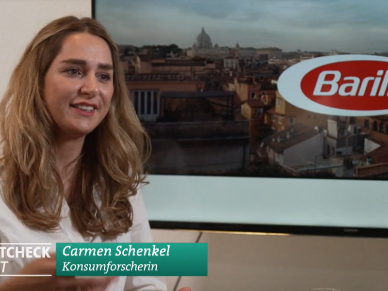 Carmen Schenkel beim SWR: Marktcheck checkt Barilla