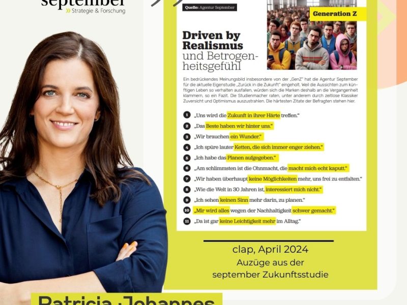 Rosige Aussichten? Nicht für die GenZ, wenn man sich die Aussagen der Studienteilnehmer:innen ansieht, die Daniel Häuser für Clap zusammengestellt hat.