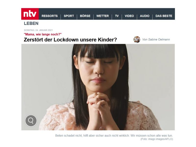 september bei ntv: das Dilemma der Generation Lockdown